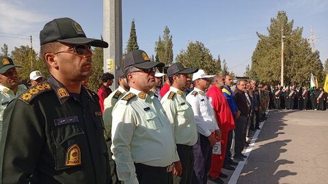 تصاویر/ برگزاری صبحگاه مشترک به مناسبت هفته دفاع مقدس در شهر ماهان