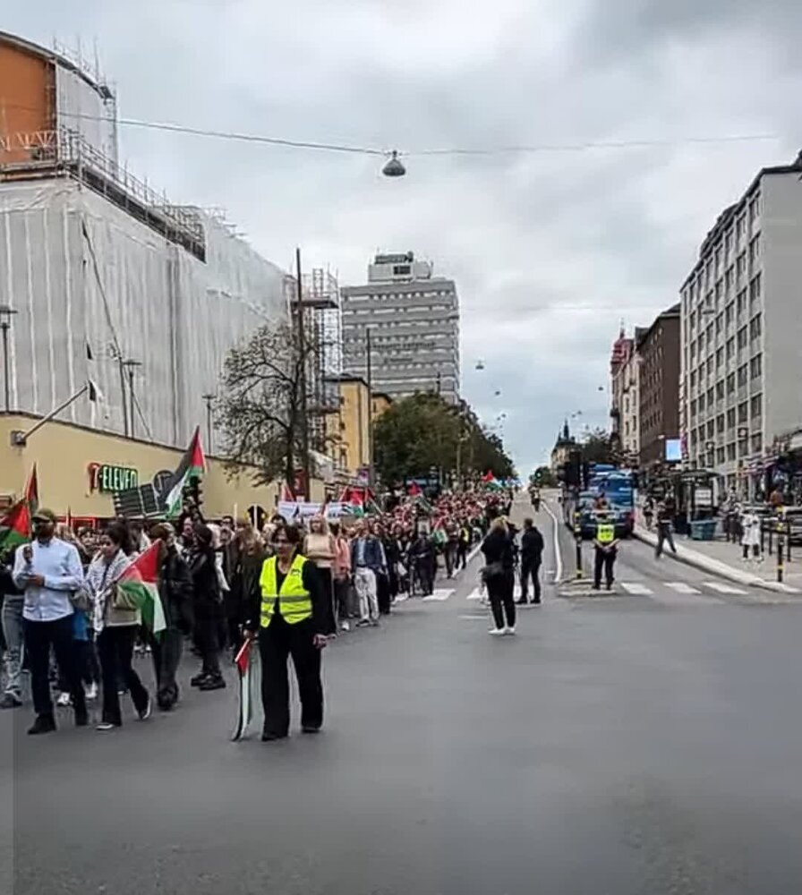 Stockholm Rally Condemns Israeli Crimes, Calls for Global Solidarity with Gaza