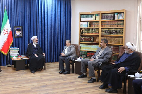 تصاویر/ دیدار سرپرست دانشگاه آزاد با آیت الله اعرافی