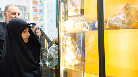 تصاویر/ حضور خانواده شهدا آران وبیدگل درگنجینه شهدای دفاع مقدس هلال بن علی (ع)