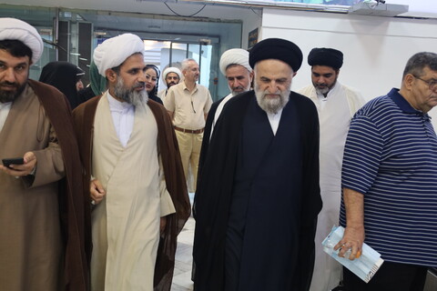 تصاویر/ استقبال از آیت‌الله غروی در فرودگاه بین‌المللی قشم