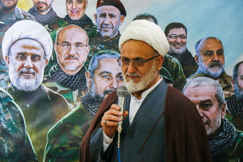 تصاویر/ مراسم بزرگداشت شهدای مقاومت حجج اسلام و المسلمین سید حسن نصر الله، سید هاشم صفی الدین و شیخ نبیل قاووق