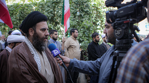 تصاویر/ تجمع طلاب، روحانیون و مردم غیرتمند همدان در حمایت از مواضع و روشنگرانه امام خامنه ای