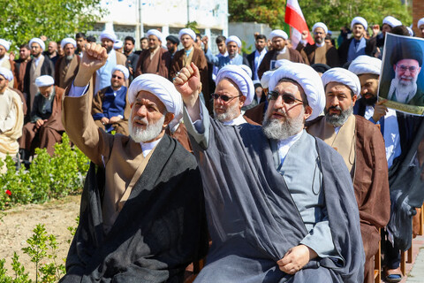 تصاویر | تجمع حمایتی طلاب و روحانیون تبریز از فرمایشات مقام معظم رهبری