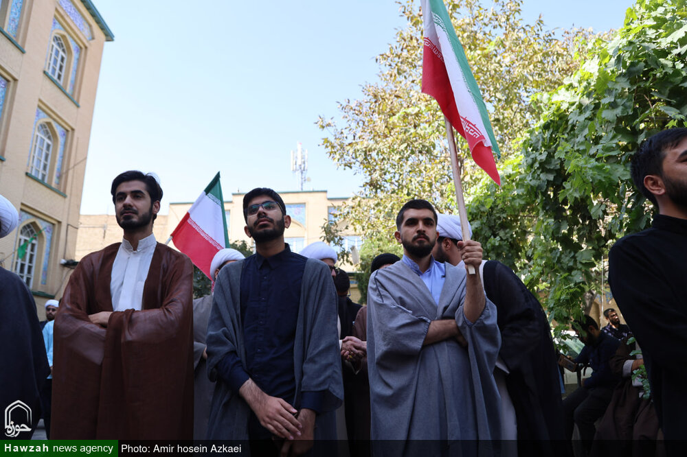 طلاب همدان در صف اول دفاع از رهبری