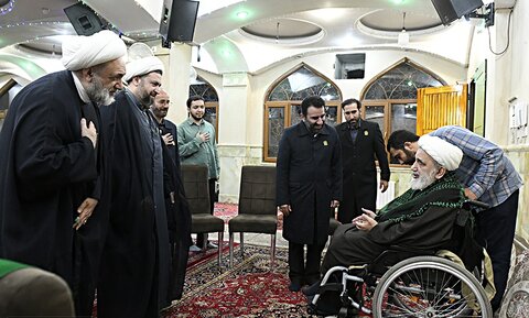 تصاویر/ دیدار خادمین آستان حضرت عبدالعظیم حسنی(ع) با آیت الله جاودان