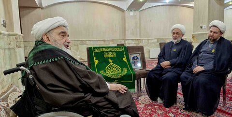 تصاویر/ دیدار خادمین آستان حضرت عبدالعظیم حسنی(ع) با آیت الله جاودان