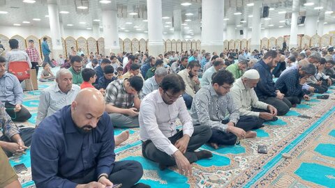 نمازجمعه امروز شهر جم به روایت تصویر