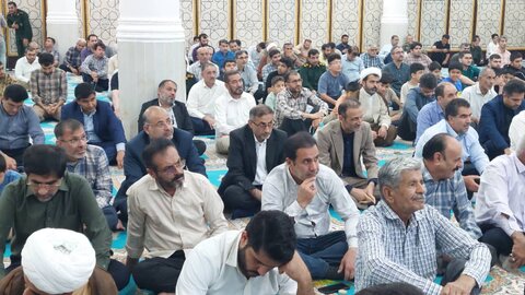 نمازجمعه امروز شهر جم به روایت تصویر