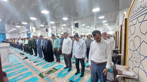 نمازجمعه امروز شهر جم به روایت تصویر
