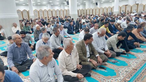 نمازجمعه امروز شهر جم به روایت تصویر