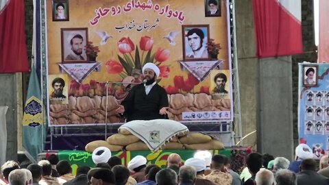 تصاویر/حضور طلاب مدرسه علمیه مهدیه در اولین یادواره ی شهدای روحانی شهرستان خنداب