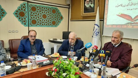 تصاویر/ نشست خبری اولین دوره مسابقات سراسری قرآن کریم «زین‌الاصوات»