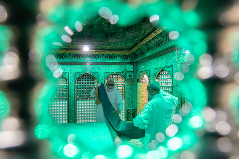 تصاویر/ غبارروبی مضجع مطهر امام رضا علیه‌السلام