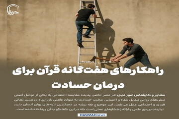 عکس نوشت| راهکارهای هفت‌گانه قرآن برای درمان حسادت