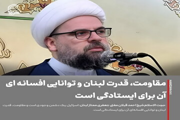 عکس نوشت| مقاومت، قدرت لبنان و توانایی افسانه ای آن برای ایستادگی است