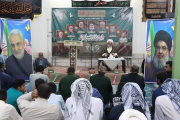 تصاویر/ مراسم بزرگداشت سالگرد شهید سید حسن نصرالله در روستای کوت سید سلطان‌ از توابع شهر ویس