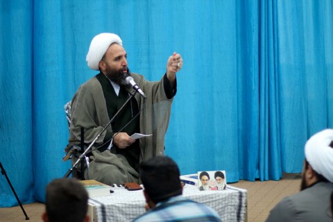 تصاویر| مراسم سالگرد مجاهد بزرگ سید حسن نصرالله در مدرسه تخصصی امیرالمومنین(ع) بیرجند