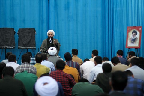 تصاویر| مراسم سالگرد مجاهد بزرگ سید حسن نصرالله در مدرسه تخصصی امیرالمومنین(ع) بیرجند