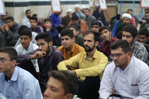 تصاویر| مراسم سالگرد مجاهد بزرگ سید حسن نصرالله در مدرسه تخصصی امیرالمومنین(ع) بیرجند