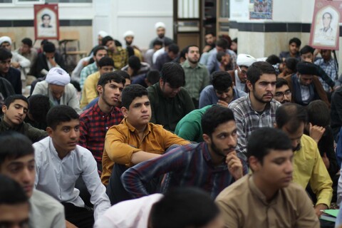 تصاویر| مراسم سالگرد مجاهد بزرگ سید حسن نصرالله در مدرسه تخصصی امیرالمومنین(ع) بیرجند