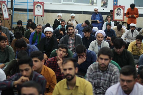 تصاویر| مراسم سالگرد مجاهد بزرگ سید حسن نصرالله در مدرسه تخصصی امیرالمومنین(ع) بیرجند