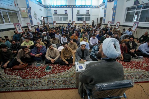 تصاویر| مراسم سالگرد مجاهد بزرگ سید حسن نصرالله در مدرسه تخصصی امیرالمومنین(ع) بیرجند