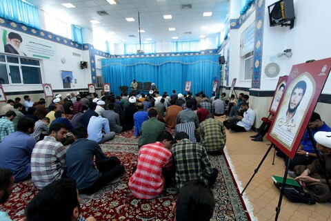 تصاویر| مراسم سالگرد مجاهد بزرگ سید حسن نصرالله در مدرسه تخصصی امیرالمومنین(ع) بیرجند