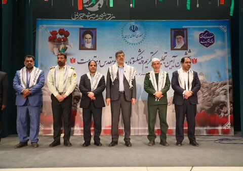 تصاویر/ رگزاری ششمین آیین تجلیل و تکریم پیشکسوتان دفاع مقدس و مقاومت استان با حضور استاندار یزد