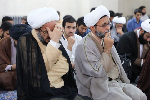 تصاویر/ مراسم سالگرد شهادت شهید سید حسن نصرالله و همرزمان شهیدش در مدرسه علمیه مصلی برگزار شد