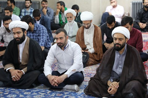 تصاویر/ مراسم سالگرد شهادت شهید سید حسن نصرالله و همرزمان شهیدش در مدرسه علمیه مصلی برگزار شد