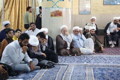 تصاویر/ مراسم سالگرد شهادت شهید سید حسن نصرالله و همرزمان شهیدش در مدرسه علمیه مصلی برگزار شد