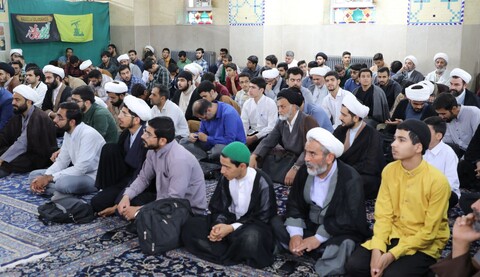 تصاویر/ مراسم سالگرد شهادت شهید سید حسن نصرالله و همرزمان شهیدش در مدرسه علمیه مصلی برگزار شد