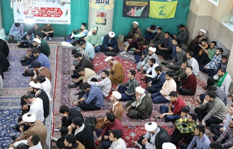 تصاویر/ مراسم سالگرد شهادت شهید سید حسن نصرالله و همرزمان شهیدش در مدرسه علمیه مصلی برگزار شد