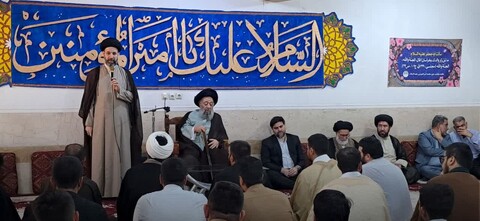 تصاویر/حضور آیت الله موسوی جزایری در مراسم افتتاحیه حوزه علمیه امیر المومنین (علیه السلام) ـ کوت عبدالله
