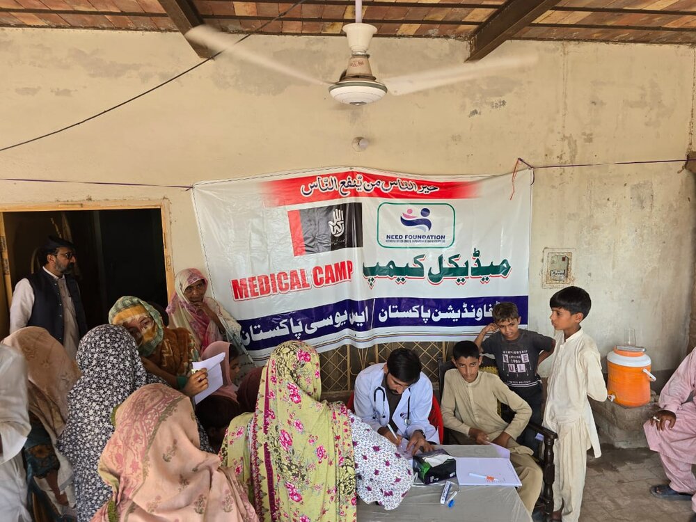 قائد ملت جعفریہ پاکستان کی اپیل پر سیلاب سے متاثرہ علاقہ ضلع جھنگ میں میڈیکل کیمپ کا اہتمام