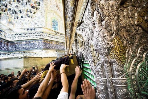 مراسيم تشييع عقيلة آية الله العظمى السيستاني في كربلاء