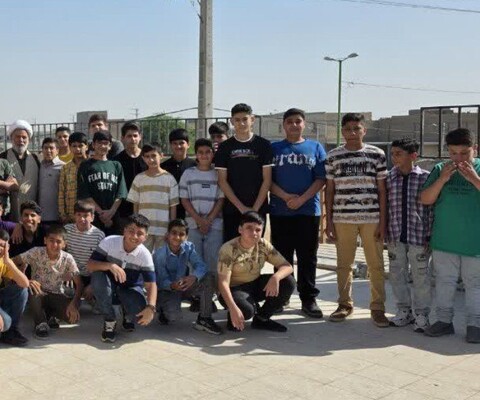 تصاویر/بازدید مدیر بنیاد ملی نوجوان خوزستان از دبیرستان علوم و معارف اسلامی صدرای باوی