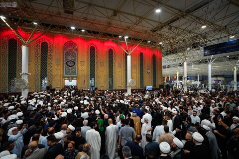 إقامة مجلس الفاتحة على روح عقيلة آية الله السيستاني في النجف الأشرف بحضور جماهيري غفير