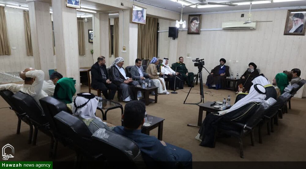 تصاویر/ دیدار جمعی از سران عشایر استان خوزستان با آیت‌الله موسوی جزایری