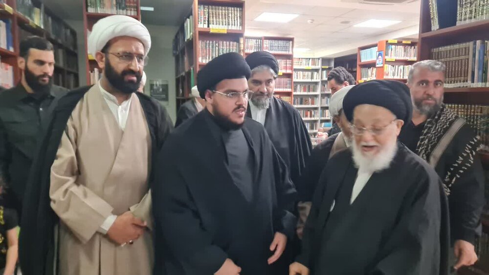 رونمایی از کتاب خاطرات فرزند شهید نصرالله در آیین افتتاح «کتابخانه شهید سید حسن نصرالله» در بیروت