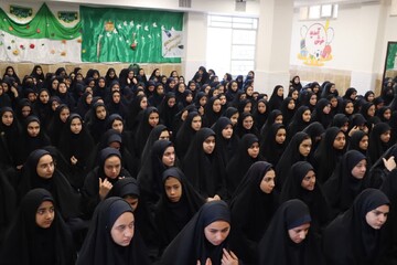 تصاویر/ زنگ مهر رضوی در دبیرستان دخترانه مجومرد اشکذر