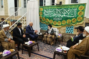 دیدار رئیس مجلس با آیت‌الله العظمی شبیری‌زنجانی / قالیباف: شیوه پرداخت کالابرگ نیاز به اصلاح دارد