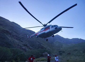 دو فوتی و یک مصدوم در حادثه بالگرد هلال‌احمر در ارتفاعات اشترانکوه لرستان