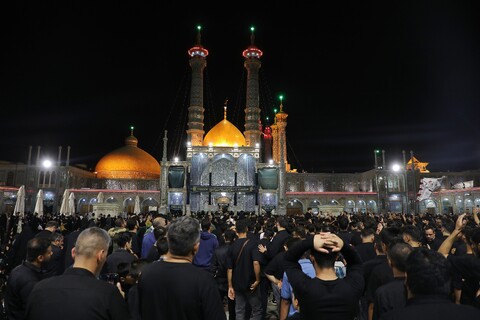 تصاویر/ حال و هوای حرم حضرت معصومه (س) در شب وفات ایشان