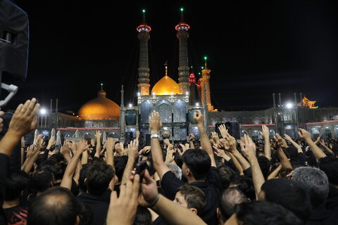 تصاویر/ حال و هوای حرم حضرت معصومه (س) در شب وفات ایشان