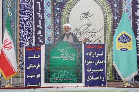 تصاویر/ اقامه نماز جمعه شهر قلعه‌گنج