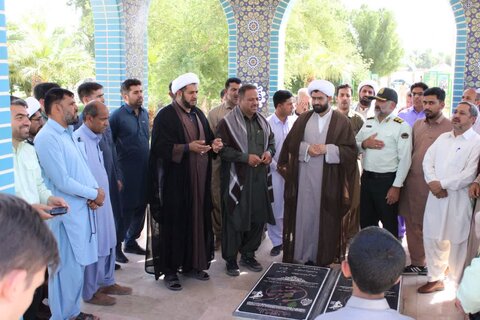 آیین غبارروبی گلزار شهدای گمنام دلگان به مناسبت هفته نیروی انتظامی