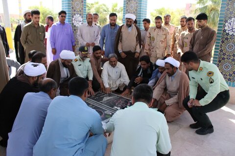 آیین غبارروبی گلزار شهدای گمنام دلگان به مناسبت هفته نیروی انتظامی