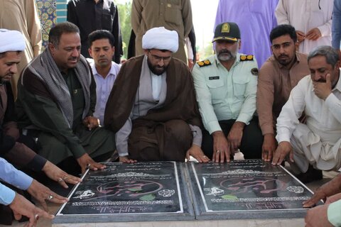 آیین غبارروبی گلزار شهدای گمنام دلگان به مناسبت هفته نیروی انتظامی